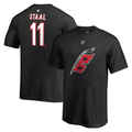 black tee with Flags logo on front, Staal 11 on back