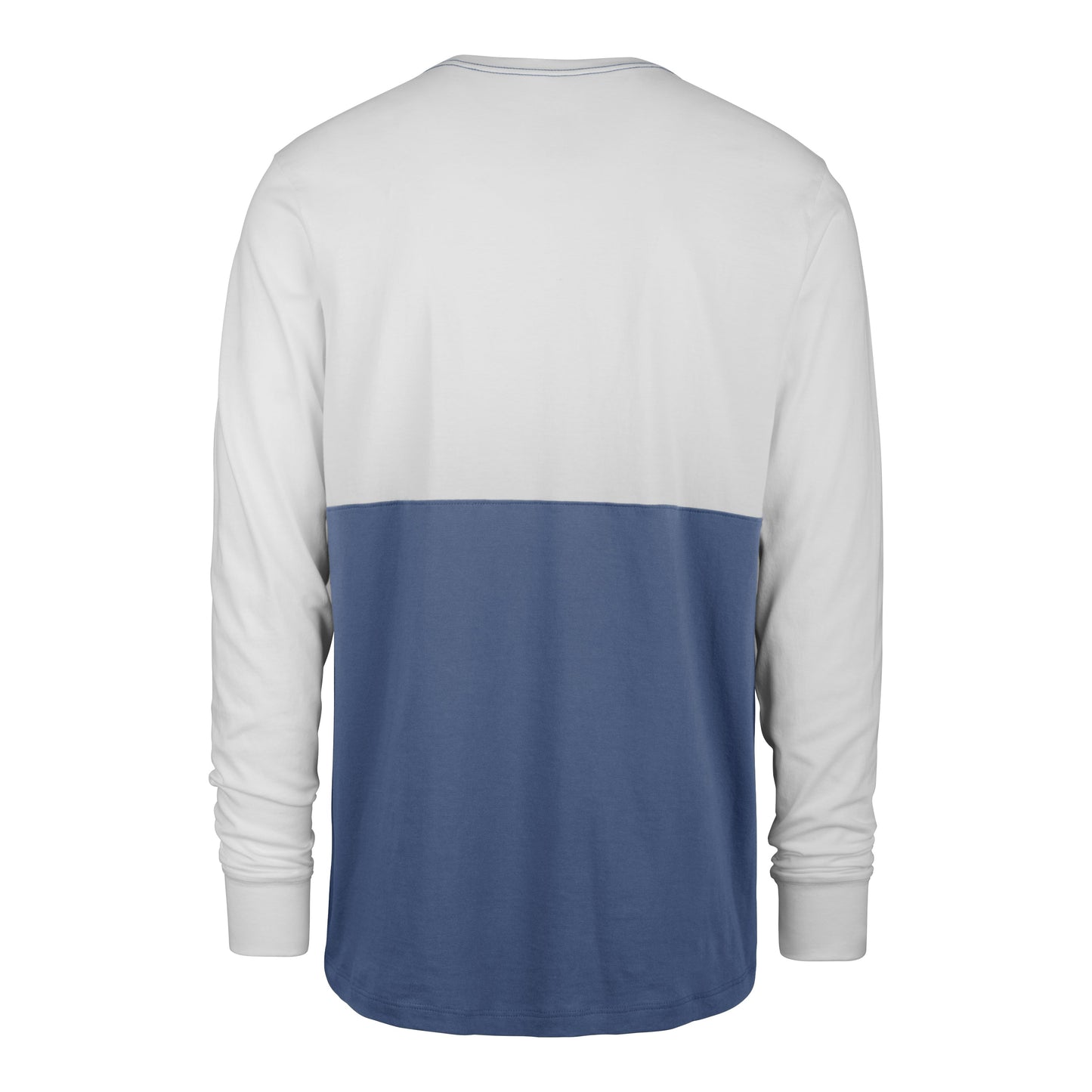 Back: White and blue longsleeve with white sleeves