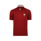Red polo with Struttin' Stormy on left chest