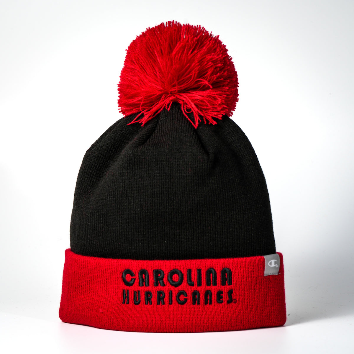 Champion Two Color Cuffed Beanie With Pom