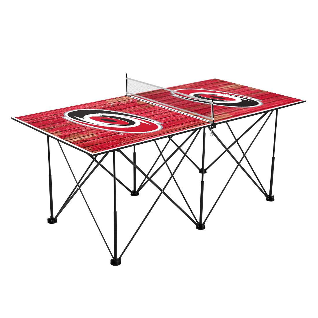 Victory Tailgate Carolina Hurricanes Pop Up Table Tennis 6ft Weathered Design