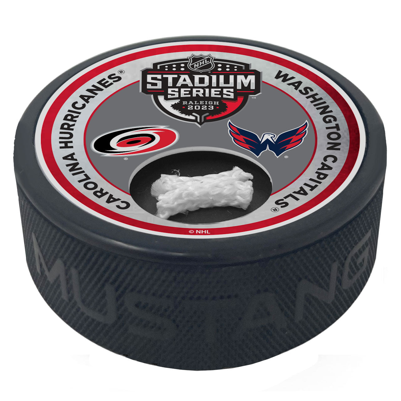Mustang Products Stadium Series 2023 Game Used Net Puck