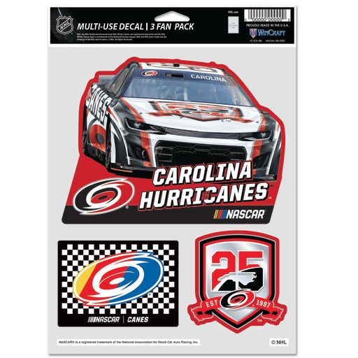 Wincraft NASCAR 2023 Hurricanes 3 pack Decal